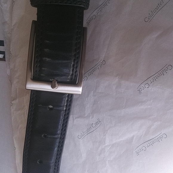 Fossil leather belt 38x1.5 $28 +FREE leather belt. - Picture 3 of 4